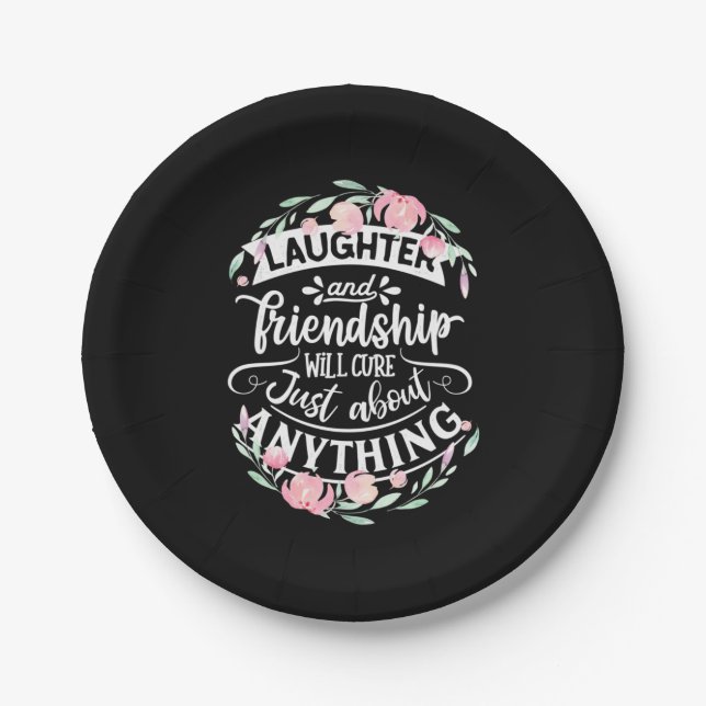 Laughter And Friendship Paper Plates (Front)