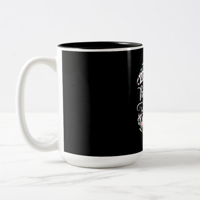 Laughter And Friendship Two-Tone Coffee Mug (Left)