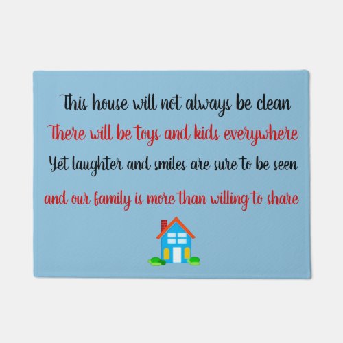 Laughter and smiles quote doormat