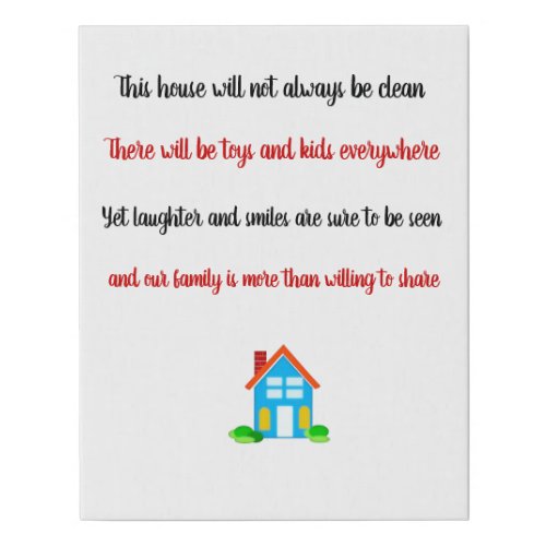 Laughter and smiles quote faux canvas print