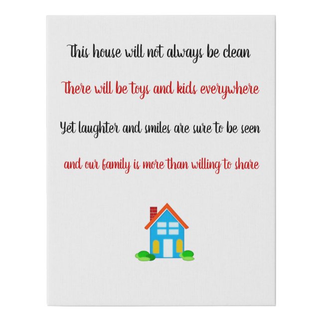 Laughter and smiles quote faux canvas print (Front)