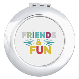 Laughter Guaranteed - "Friends & Fun" Multicolor Compact Mirror