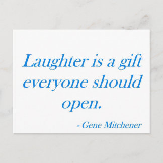 Laughter is a gift ... postcard