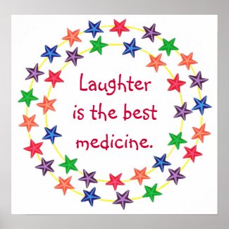 Laughter is the best medicine Colorful Star poster