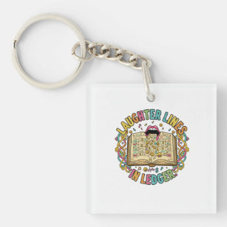 Laughter Lines in Ledger – Smart Humor T-Shirt Keychain