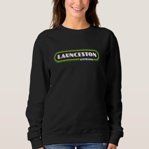 Launceston City Aussie Australia Retro Vintage Lin Sweatshirt