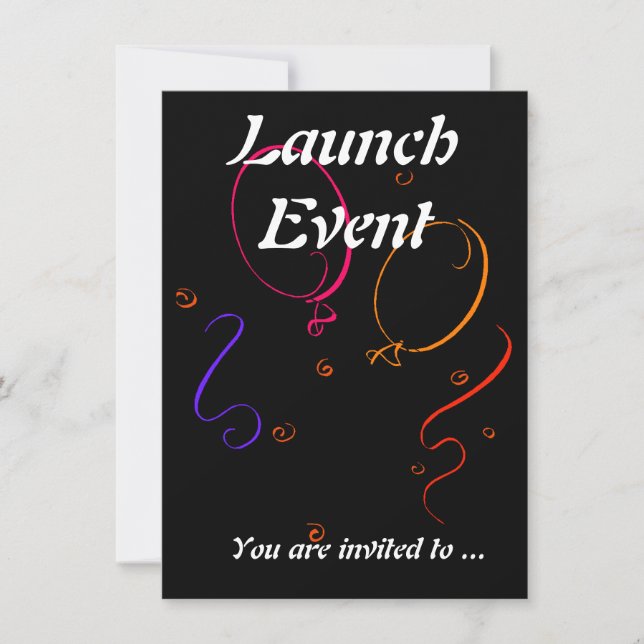 Launch event party invitation (Front)