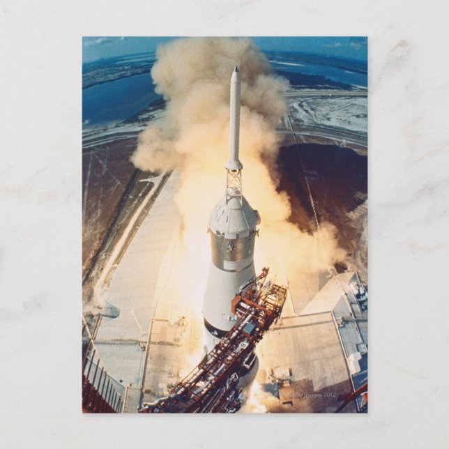 Launch of a Rocket Postcard (Front)
