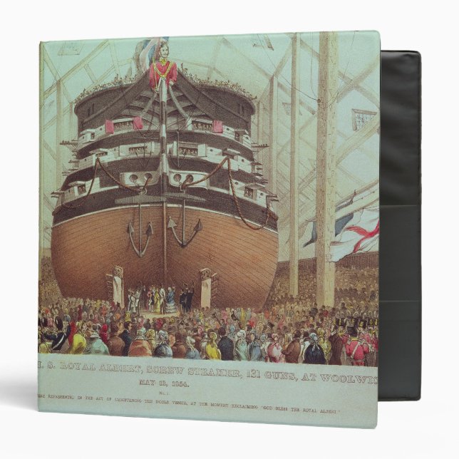 Launch of H.M.S. Royal Albert, Screw Steamer 3 Ring Binder (Front/Inside)