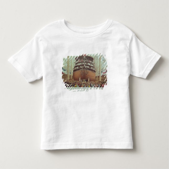 Launch of H.M.S. Royal Albert, Screw Steamer Toddler T-shirt (Front)
