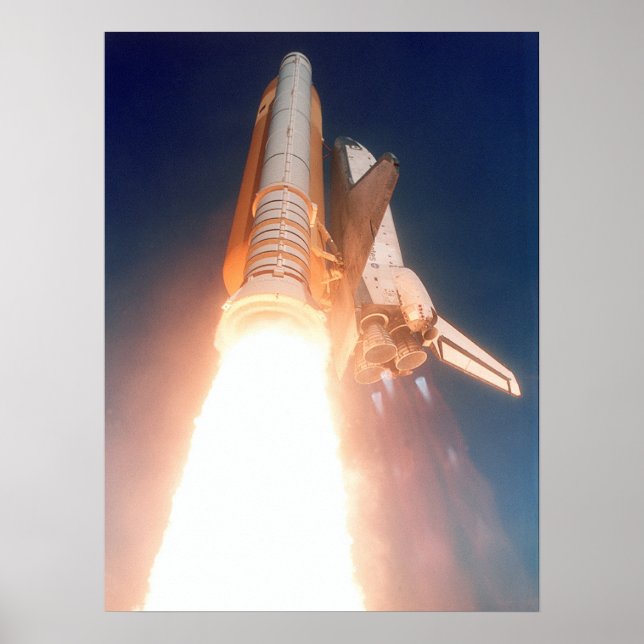 Launch of Space Shuttle Atlantis (STS-110) Poster (Front)