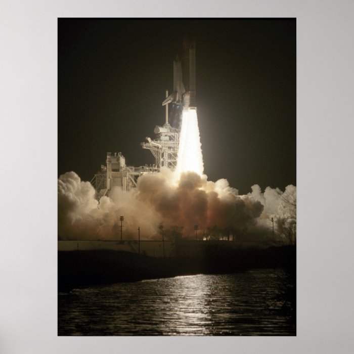 Launch of Space Shuttle Atlantis (STS 38) Poster