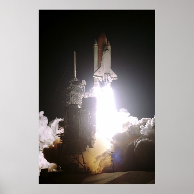 Launch of Space Shuttle Atlantis (STS-76) Poster (Front)