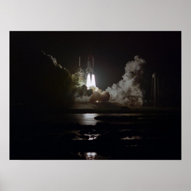 Launch of Space Shuttle Challenger (STS-8) Poster (Front)