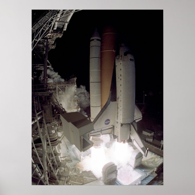 Launch of Space Shuttle Columbia (STS-109) Poster (Front)
