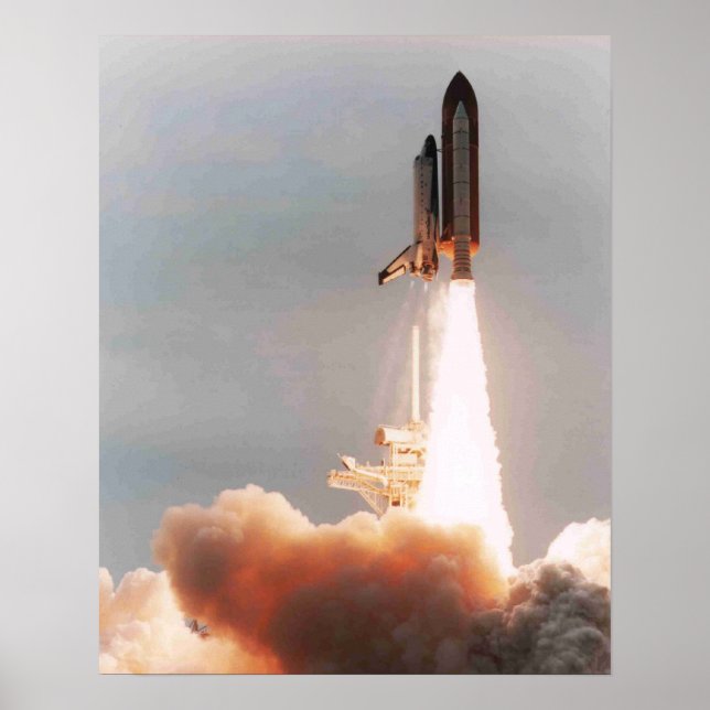 Launch of Space Shuttle Columbia (STS-75) Poster (Front)