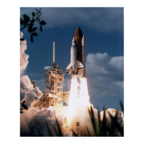 Launch of Space Shuttle Columbia (STS-80) Poster