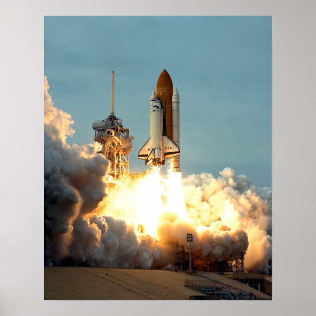 Launch of Space Shuttle Columbia (STS-87) Poster (Front)