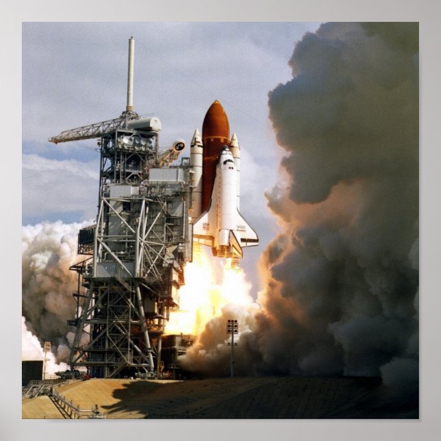 Launch of Space Shuttle Discovery (STS-26) Poster (Front)