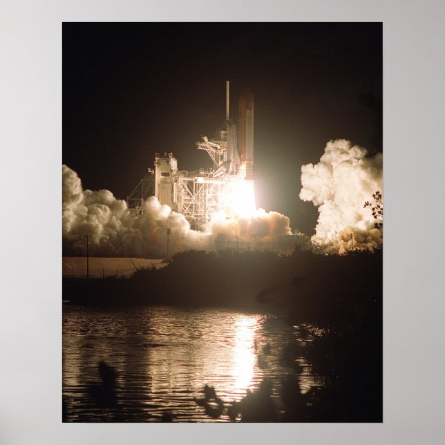 Launch of Space Shuttle Discovery (STS-92) Poster (Front)