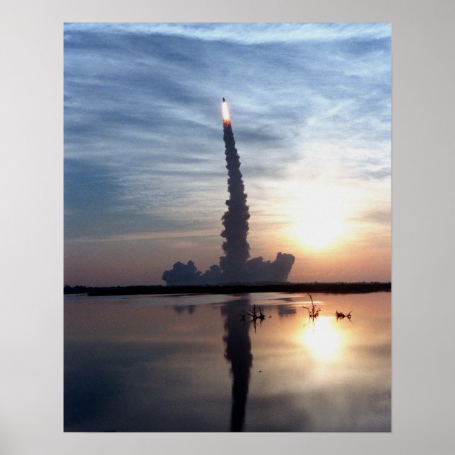 Launch of Space Shuttle Discovery (STS-96) Poster (Front)