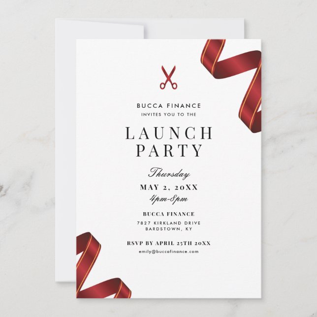 Launch Party Invitation (Front)