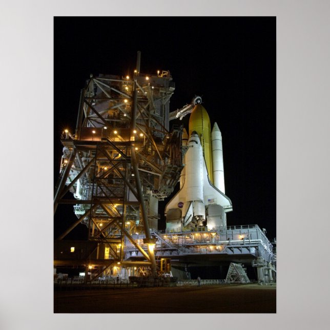Launch Preparations for Space Shuttle Atlantis Poster (Front)