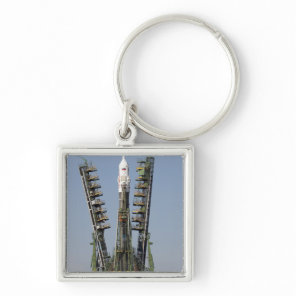 Launch scaffolding is raised into place keychain