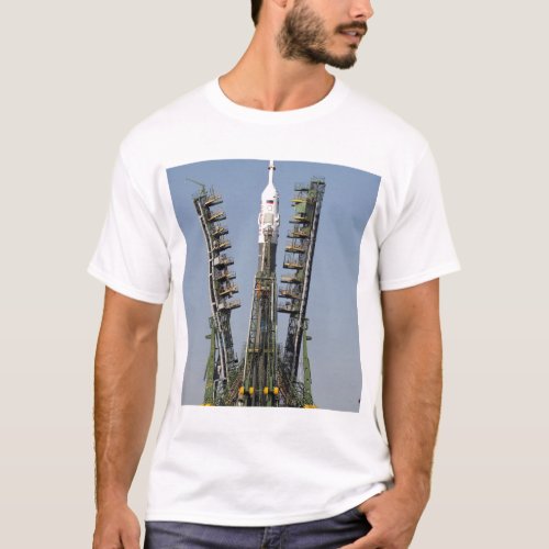 Launch scaffolding is raised into place T_Shirt