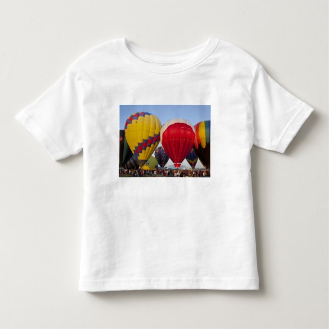 Launching hot air balloons toddler t-shirt (Front)