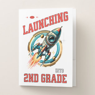 Launching into 2nd Grade -Back to School Pocket Folder