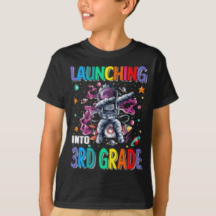 Launching Into 3rd Grade Space Rocket Astronaut T-Shirt