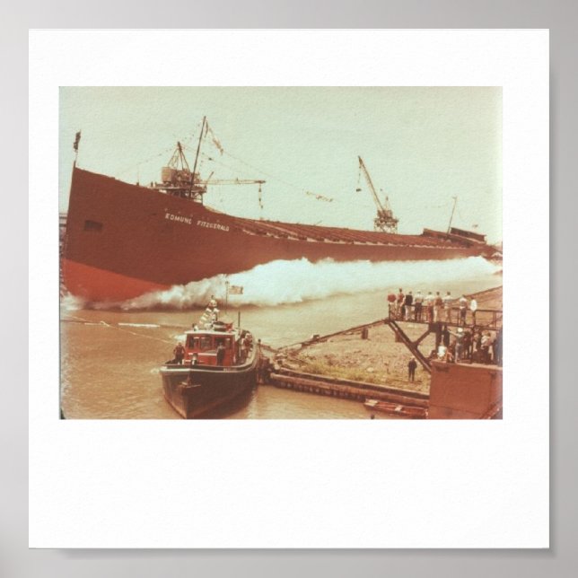 Launching of M/V Edmund Fitzgerald June 1957 Poster (Front)