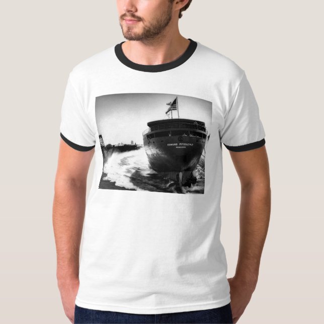 Launching of the Edmund Fitzgerald  6-8-1958 (#3) T-Shirt (Front)