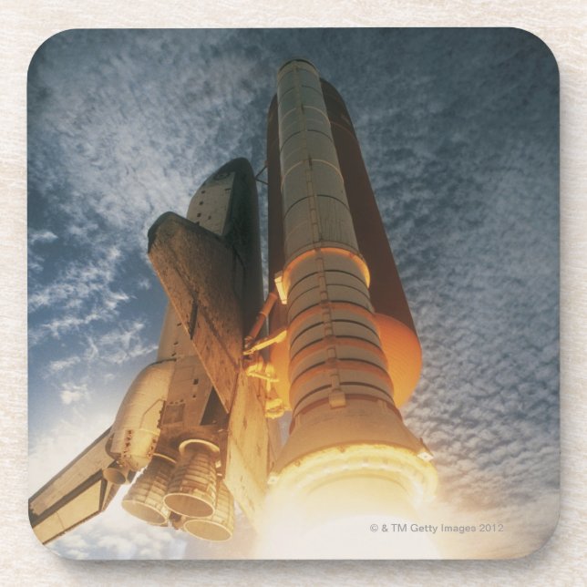 Launching Space Shuttle Beverage Coaster (Front)