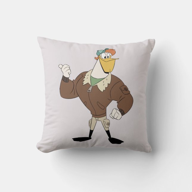 Launchpad McQuack Throw Pillow (Front)