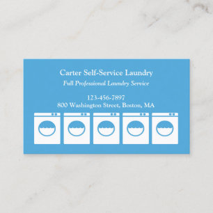 Laundromat Business Card Template
