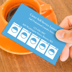 Laundromat Business Card Template