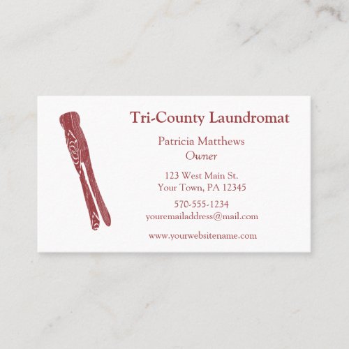 Laundromate Launderette Wash and Fold Service Business Card