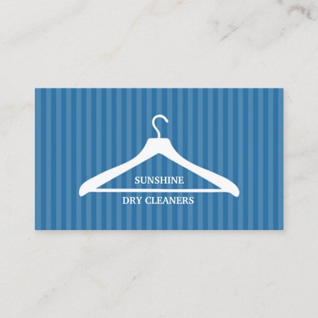 Laundry and Dry Cleaner Business Card Template  (Front)