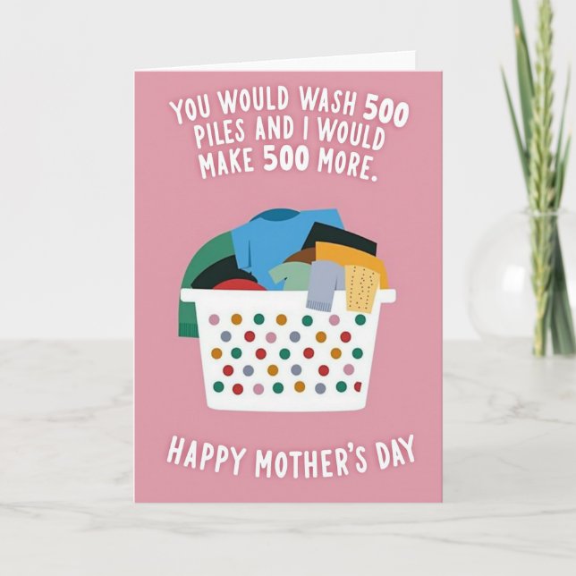 Laundry Art Mothers Day Card (Front)