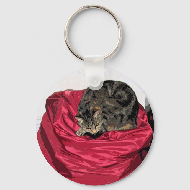 Laundry Bag Indigo CB Keychain (Front)