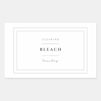 Laundry Bleach Label Stickers