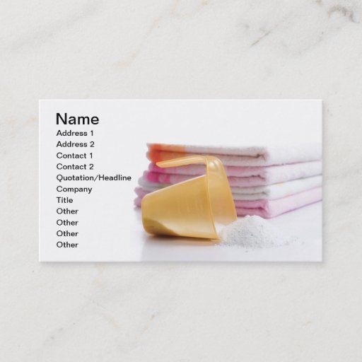 Customizable Laundry Business Cards