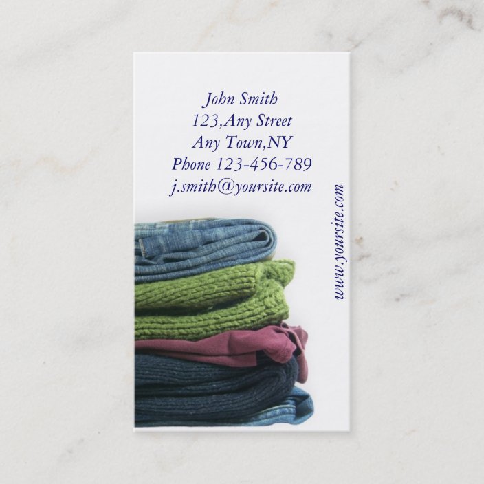 Laundry Business Card Template
