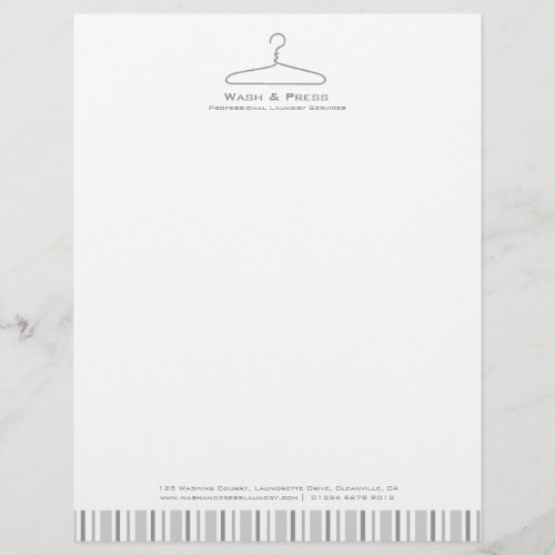 Laundry business wire hanger letterhead