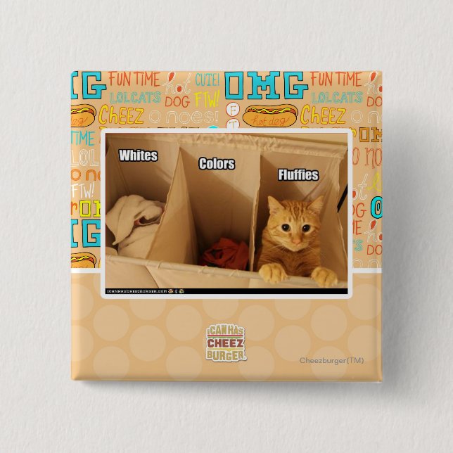 Laundry Cat Button (Front)