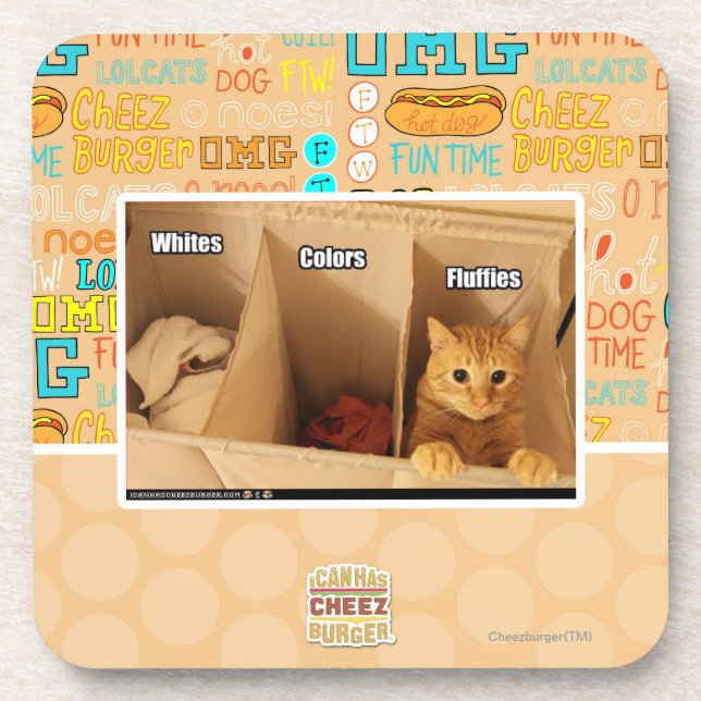 Laundry Cat Coaster (Front)