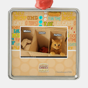 Laundry Cat Metal Ornament