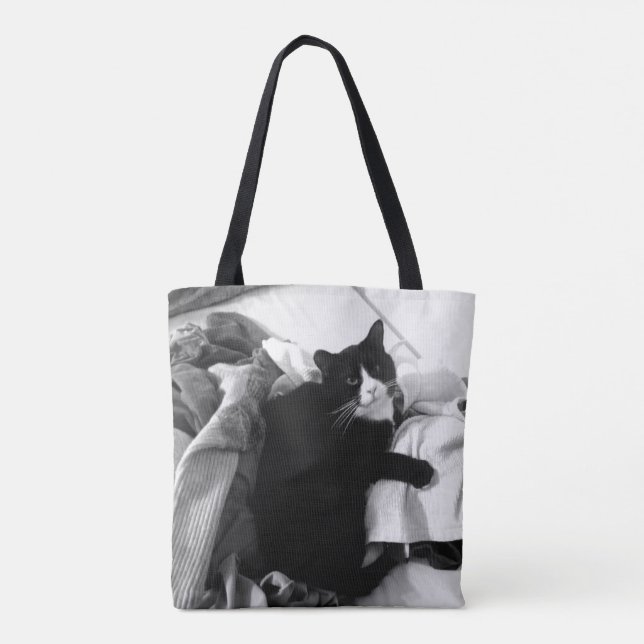 Laundry Cat Tote Bag (Back)